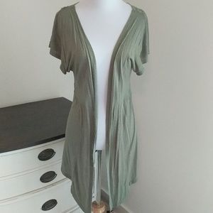 Olive green Open cardigan